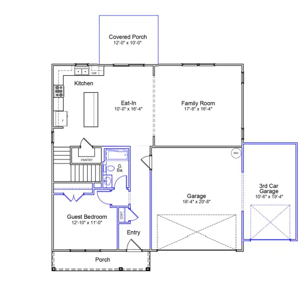 2D floor plan layout of this home in Burke Estates, Chesnee, SC (Image 2). 2D floor plan layout of this home in Burke Estates, Chesnee, SC (Image 2).