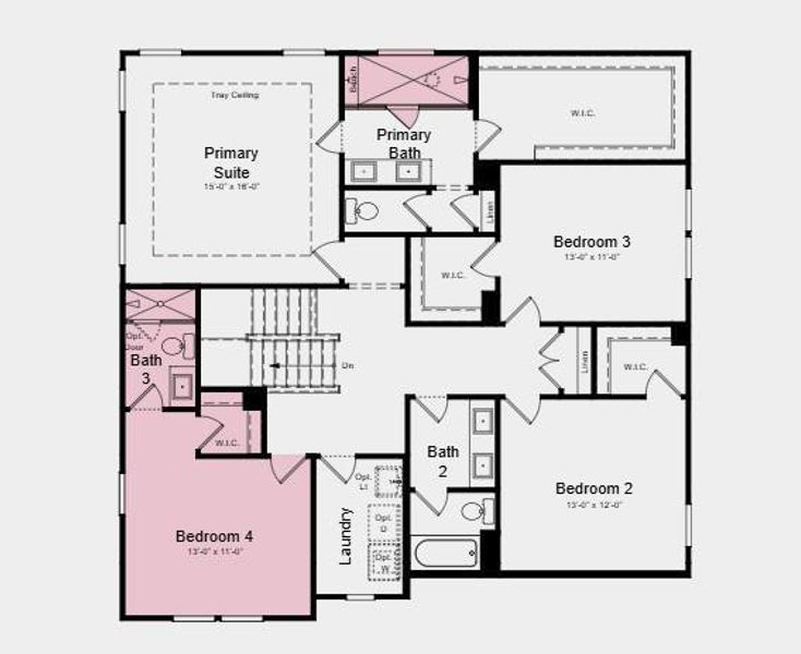 2D floor plan layout of this home in Oakmead, Buford, GA (Image 3).