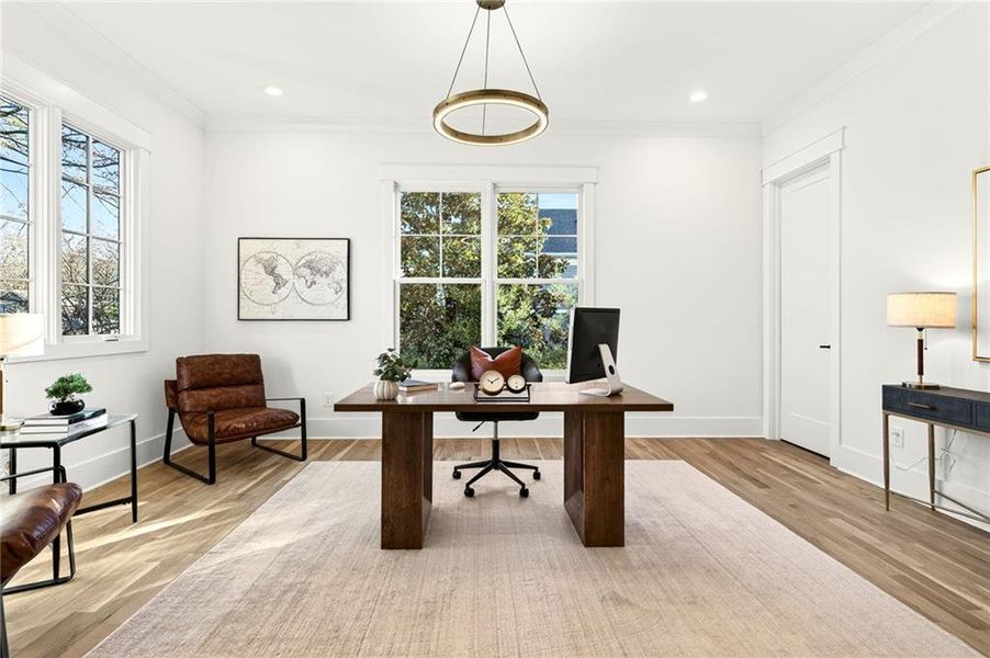 Furnished interior view inside a new home in , Atlanta (Image 41).