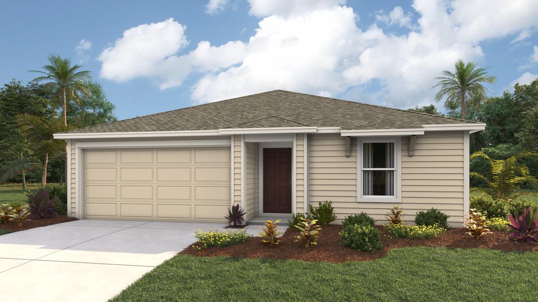 Representative exterior photo of a completed home built from the Freeport II by D.R. Horton in Fletcher Trace, Alachua, FL (Image 20). Representative exterior photo of a completed home built from the Freeport II by D.R. Horton in Fletcher Trace, Alachua, FL (Image 20).