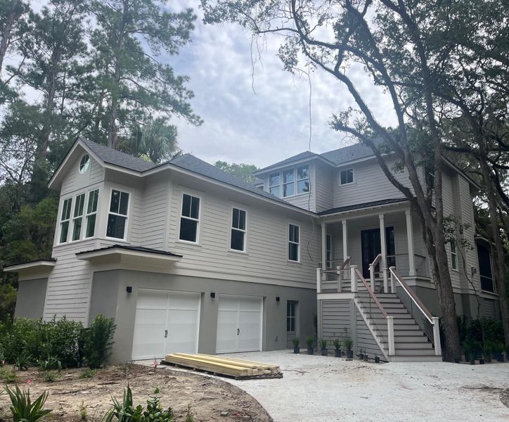 Front exterior of a new home in , Seabrook Island, SC, highlighting curb appeal (Image 27).