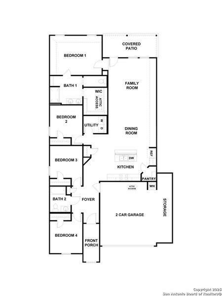 2D floor plan layout of this home in Paramount, Kyle, TX (Image 4).