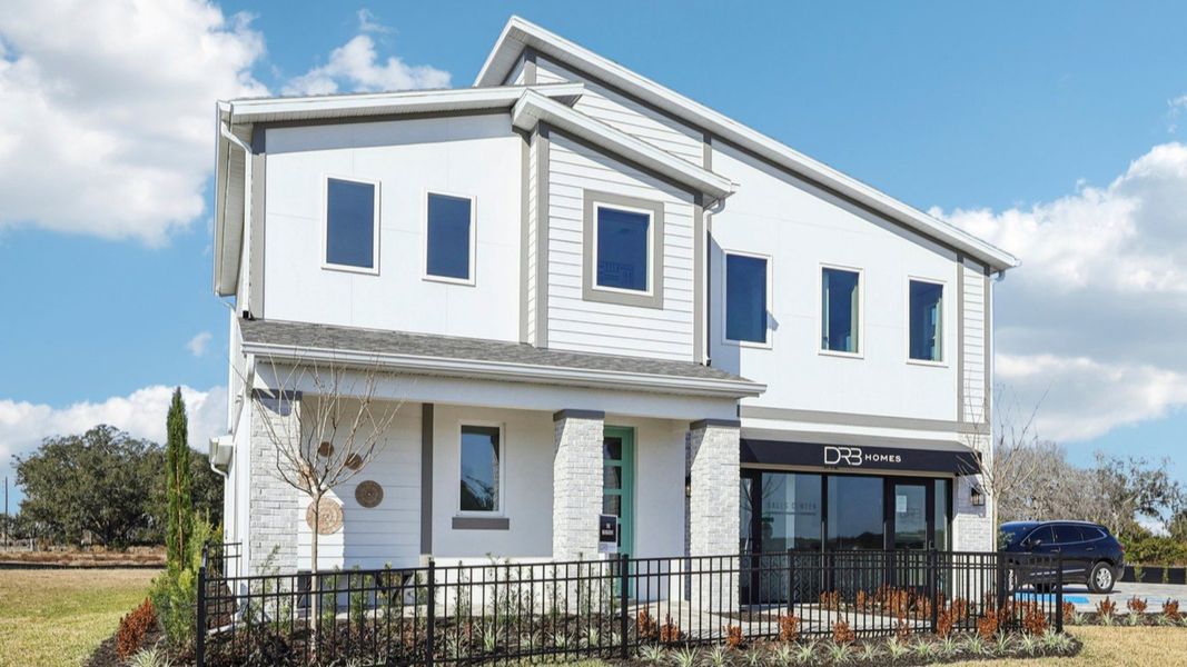 The Mangrove Model Exterior in a Modern Elevation at Lakeside at Satilla by DRB Homes in Saint Cloud, FL