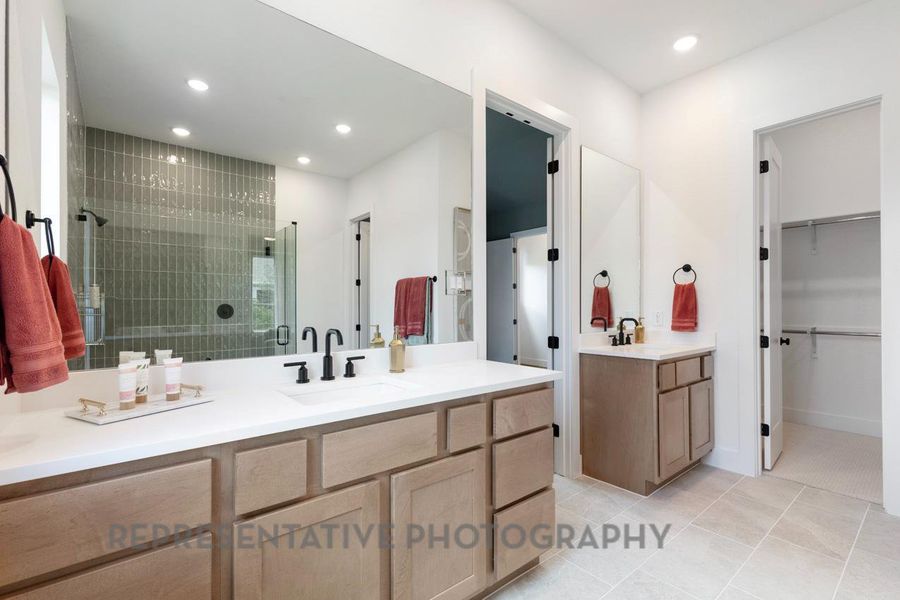 Furnished interior view inside a new home in Santa Rita Ranch: 60ft. lots, Liberty Hill (Image 29).