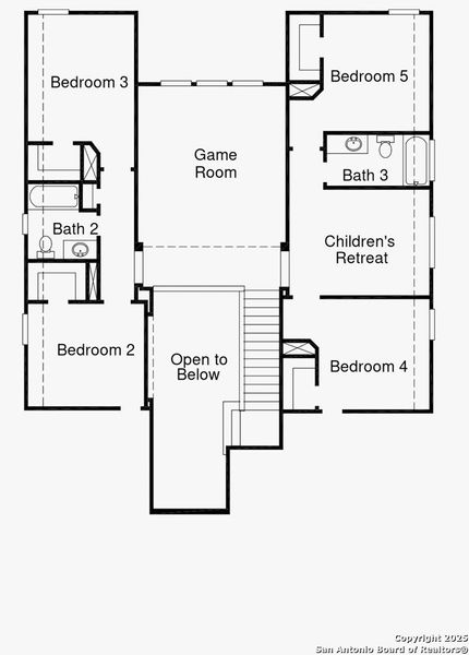 2D floor plan layout of this home in Foxbrook, Cibolo, TX (Image 5).