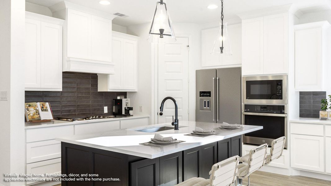 Furnished interior view inside a new home in Wolf Ranch 51', Georgetown (Image 14).