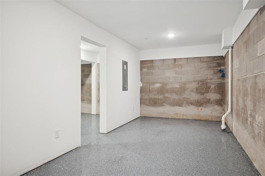 View of below grade area