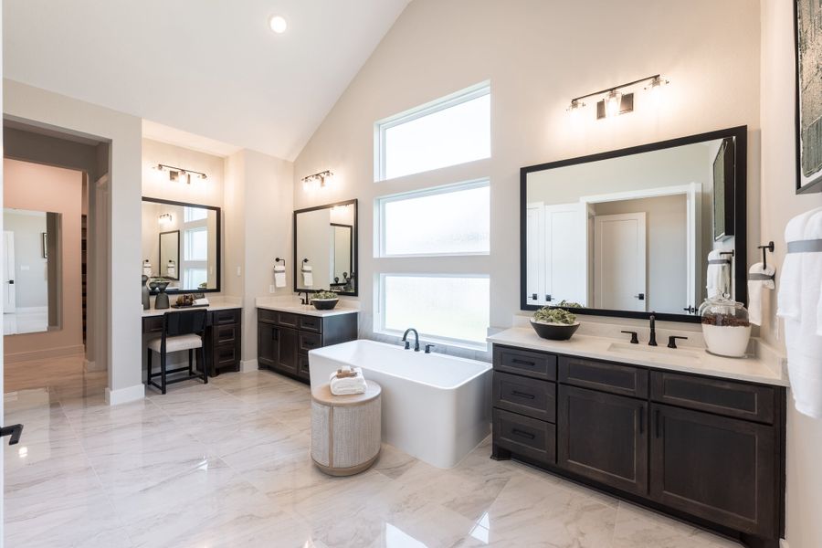 Representative furnished interior of a home built from the Camden by Tri Pointe Homes in Bridgeland, Cypress (Image 34).