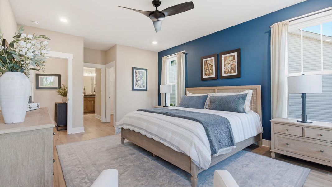 Representative furnished interior of a home built from the Cooper 3 by DRB Homes in Pelham Crossing Single Family Homes, Greenville (Image 28).