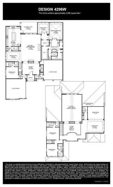2D floor plan layout of this home in Terraces, Rockwall, TX (Image 4).