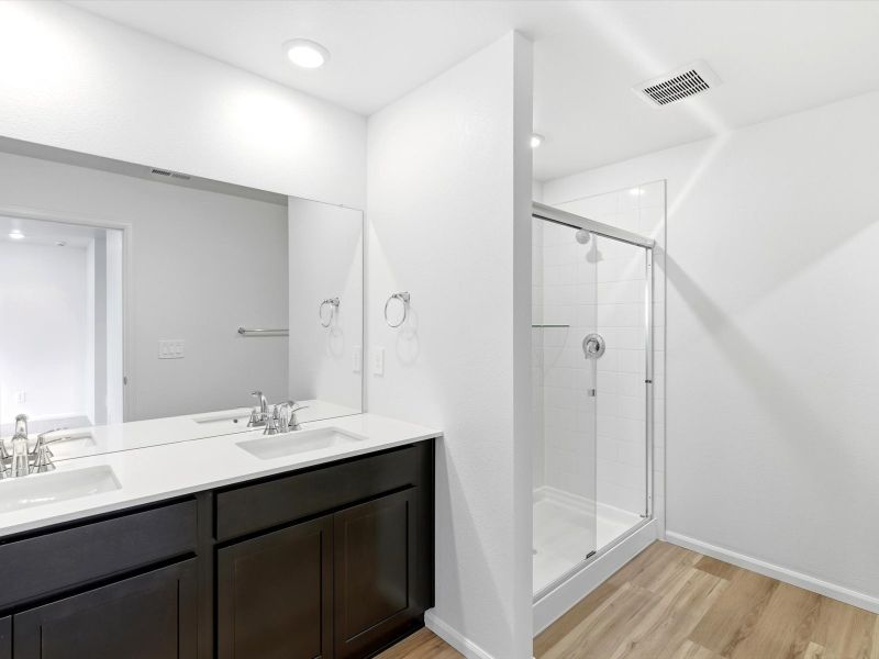 Furnished interior view inside a new home in Skyview at High Point, Aurora (Image 6).