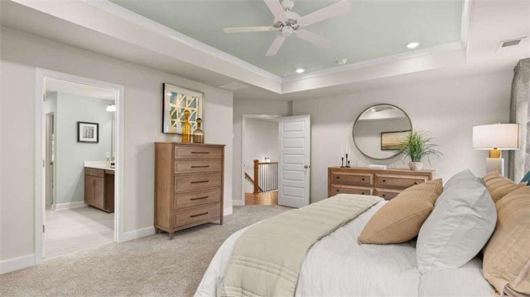Furnished interior view inside a new home in Heritage Pointe, Senoia (Image 43).