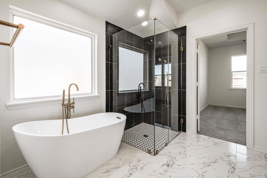 Primary bath with separate shower