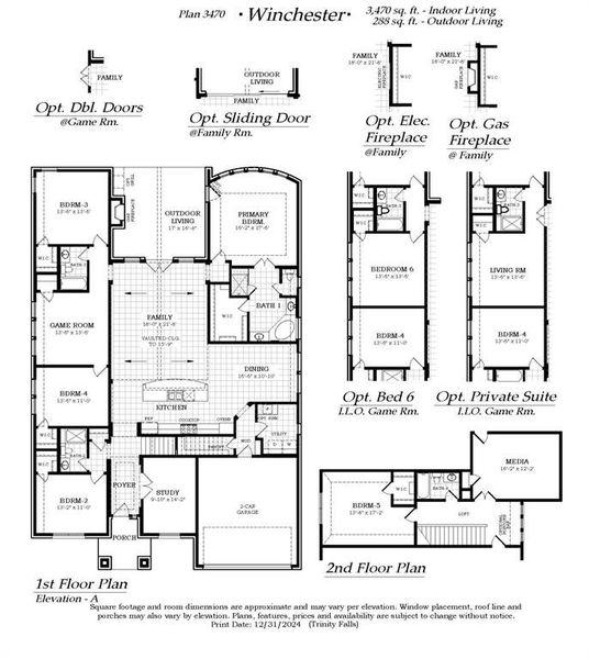 2D floor plan layout of this home in Trinity Falls, McKinney, TX (Image 2). 2D floor plan layout of this home in Trinity Falls, McKinney, TX (Image 2).