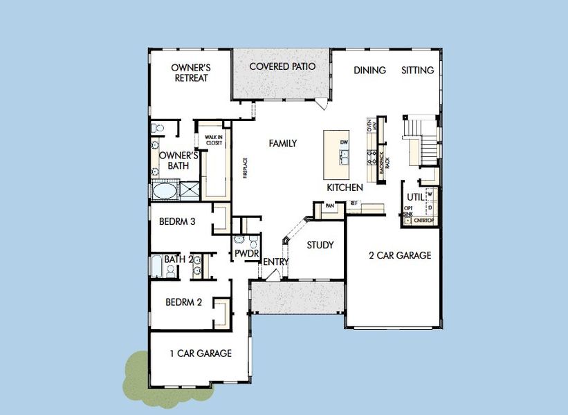 2D floor plan layout for the The Jadewood by David Weekley Homes in The Aurora Highlands Signature Collection, Aurora, CO (Image 3). 2D floor plan layout for the The Jadewood by David Weekley Homes in The Aurora Highlands Signature Collection, Aurora, CO (Image 3).