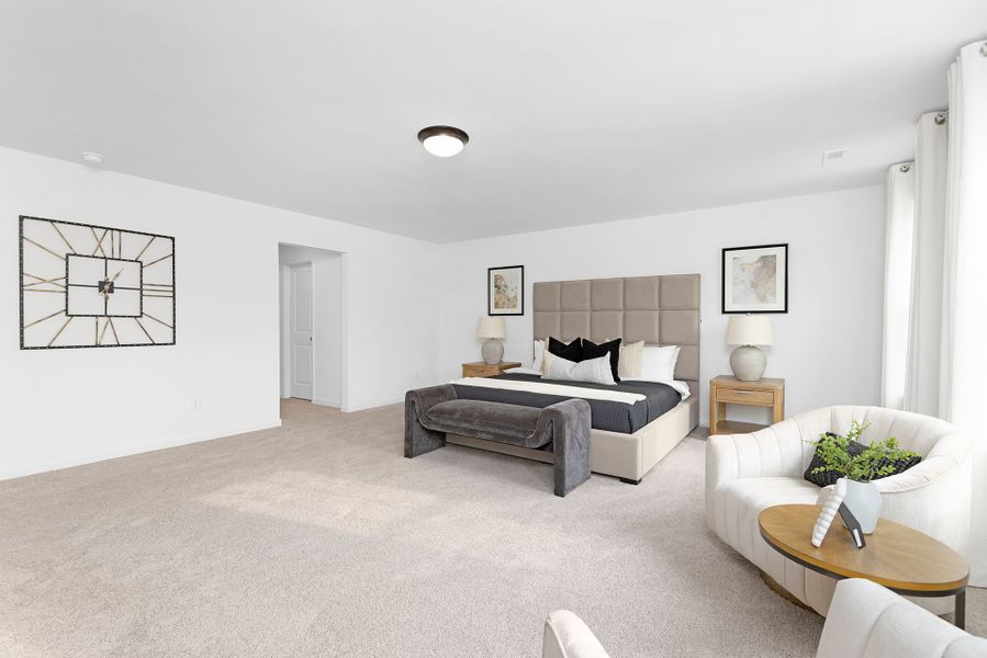 Representative furnished interior of a home built from the Calgary by True Homes in Westbrook Falls, Colfax (Image 12).