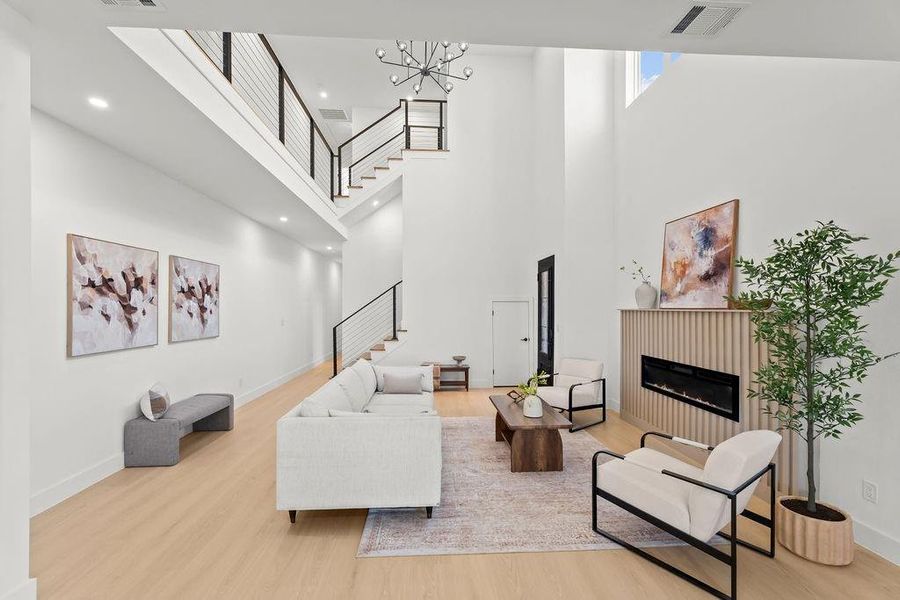 Furnished interior view inside a new home in , Dallas (Image 11).