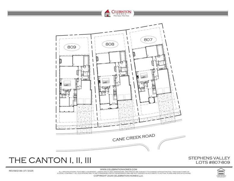 2D floor plan layout for the 807 CANTON I by Celebration Homes in Stephens Valley, Nashville, TN (Image 4).