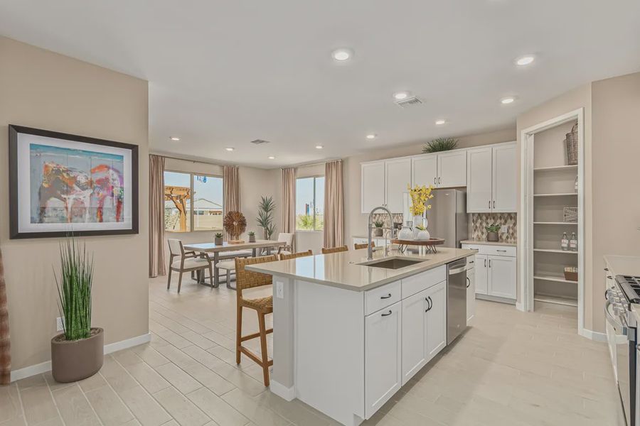 Representative furnished interior of a home built from the 2257 by Elliott Homes in Acacia at Santana, Yuma (Image 14).