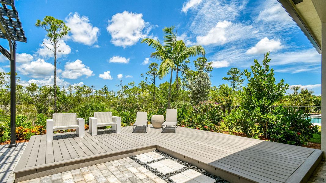 Exterior details and patio area of a home in Mosaic, Port St. Lucie (Image 2). Exterior details and patio area of a home in Mosaic, Port St. Lucie (Image 2).