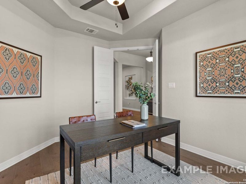 Furnished interior view inside a new home in Potranco Oaks, Castroville (Image 10).
