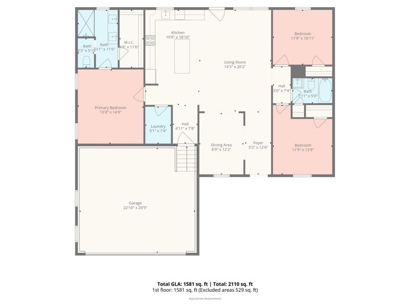 2D floor plan layout of this home in , Statesville, NC (Image 5).