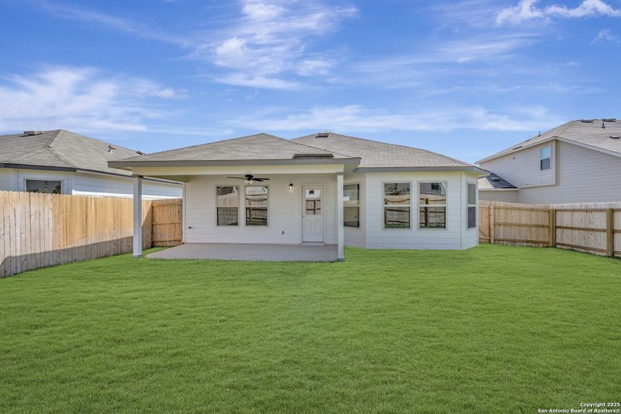 Exterior details and patio area of a home in Greenspoint Heights, Seguin (Image 1). Exterior details and patio area of a home in Greenspoint Heights, Seguin (Image 1).
