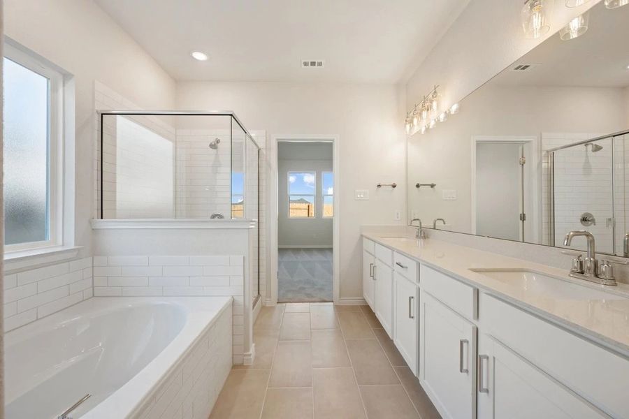 Furnished interior view inside a new home in Lariat, Liberty Hill (Image 17). Furnished interior view inside a new home in Lariat, Liberty Hill (Image 17).