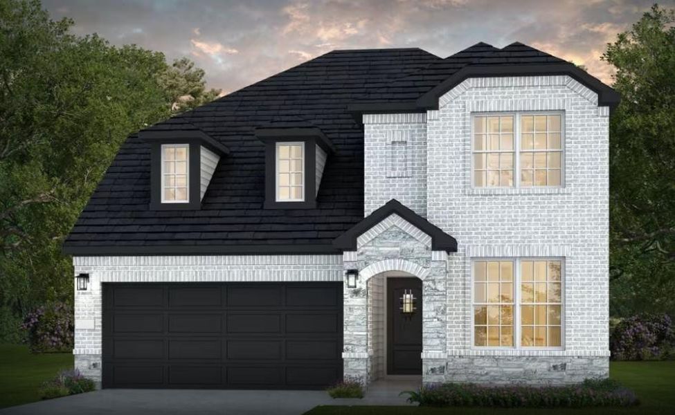 Front exterior of a new home in Ellerden, Tomball, TX, highlighting curb appeal (Image 1). Front exterior of a new home in Ellerden, Tomball, TX, highlighting curb appeal (Image 1).