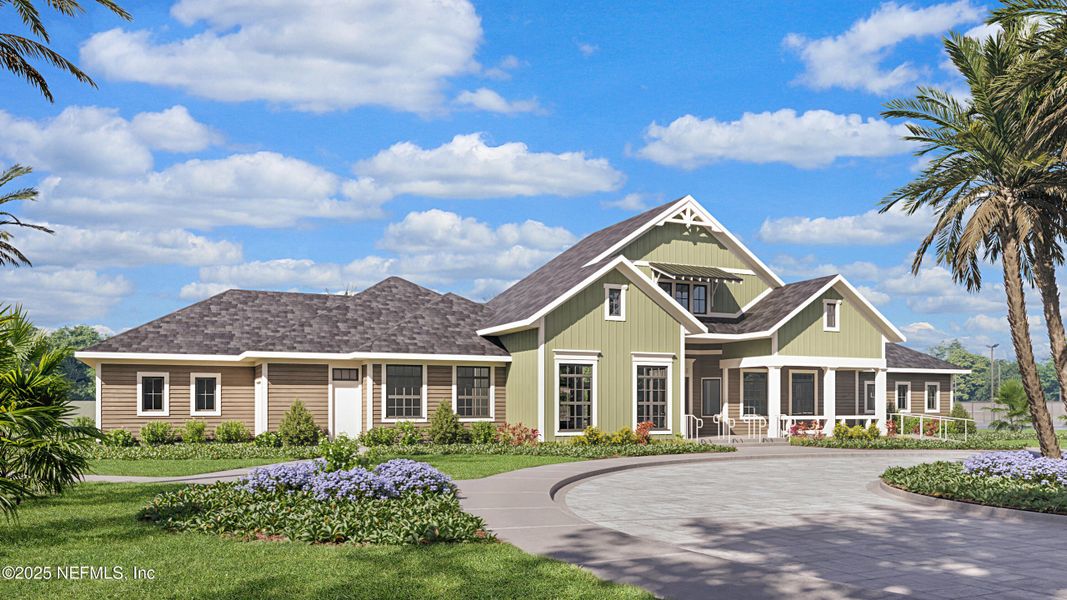 Front exterior of a new home in Edenbrooke at Hyland Trail | 55+, Green Cove Springs, FL, highlighting curb appeal (Image 2). Front exterior of a new home in Edenbrooke at Hyland Trail | 55+, Green Cove Springs, FL, highlighting curb appeal (Image 2).