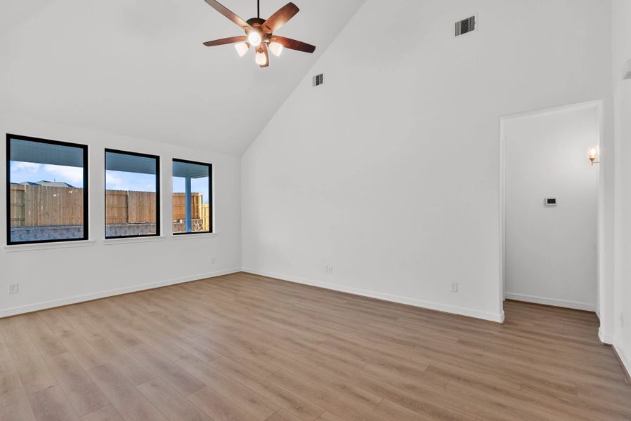 Gathering room. Sample product photo. Actual exterior and interior selections may vary by homesite. Photo may be virtually staged. Gathering room. Sample product photo. Actual exterior and interior selections may vary by homesite. Photo may be virtually staged.