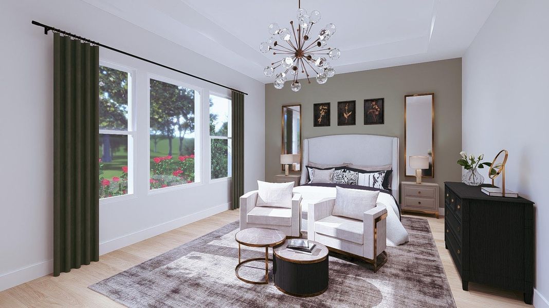 Virtually Staged Primary Suite