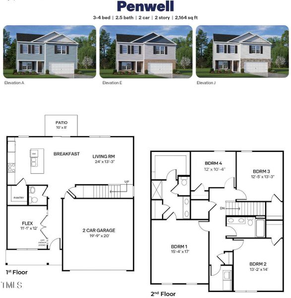 Penwell 4 BDRM MLS Floorplan