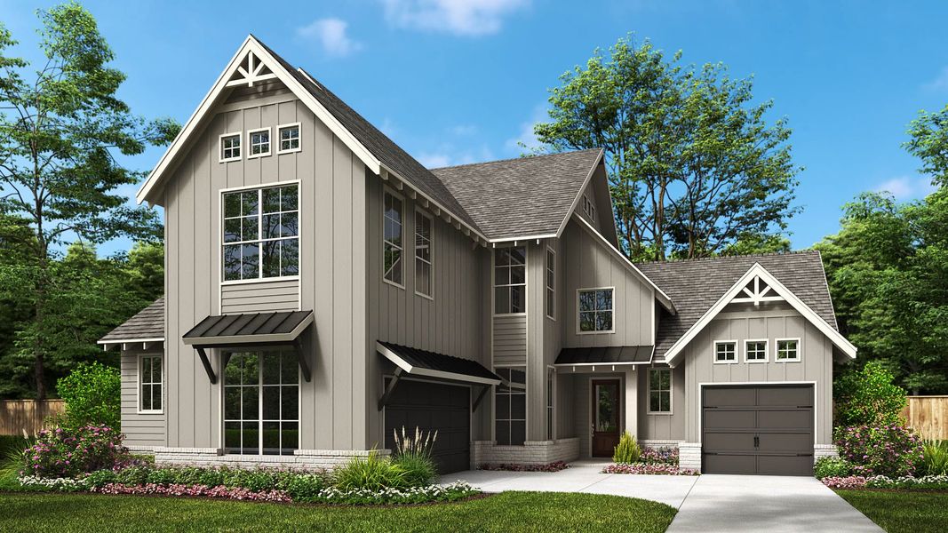 Representative exterior photo of a completed home built from the 560A by Britton Homes in Fields 60', Frisco, TX (Image 5).