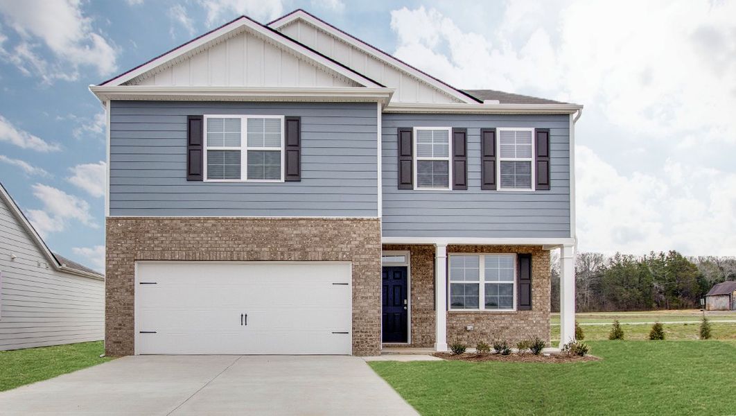 Representative exterior photo of a completed home built from the PENWELL by D.R. Horton in Timberwalk, Cookeville, TN (Image 19).