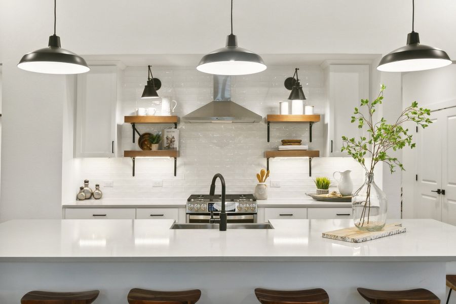 Kitchen with floating shelves Kitchen with floating shelves