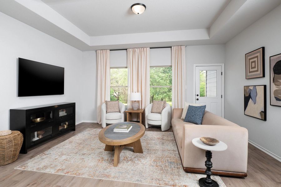 Representative furnished interior of a home built from the Cassidy by Ashton Woods in The Wilder, Adkins (Image 7).
