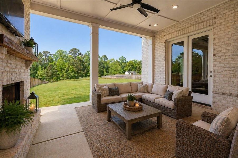 Exterior details and patio area of a home in , Buford (Image 4).
