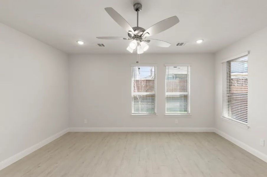 Front exterior of a new home in Sereno Oaks at Buckner Terrace, Dallas, TX, highlighting curb appeal (Image 13).