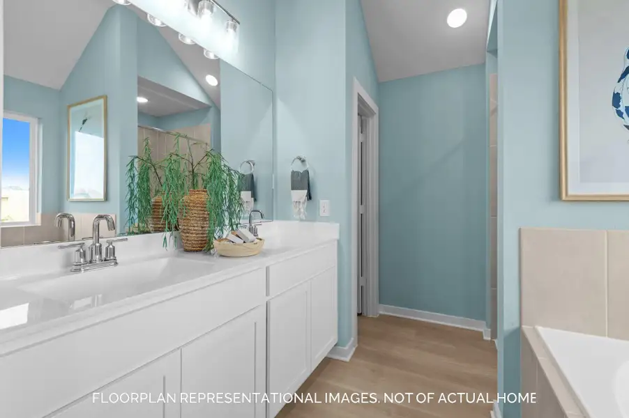 Furnished interior view inside a new home in Lone Star Landing, Montgomery (Image 11).