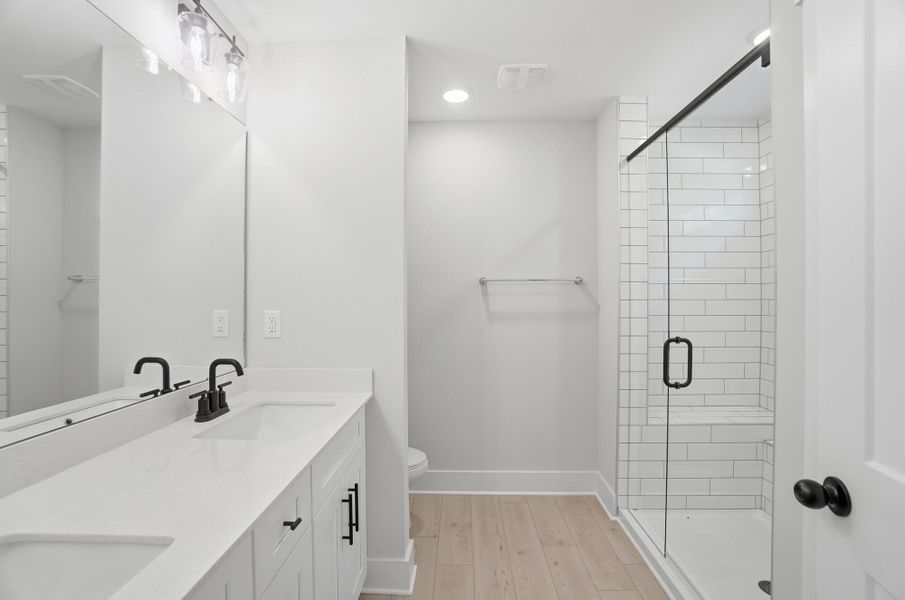 Furnished interior view inside a new home in Blythe Mill Townhomes, Waxhaw (Image 10).