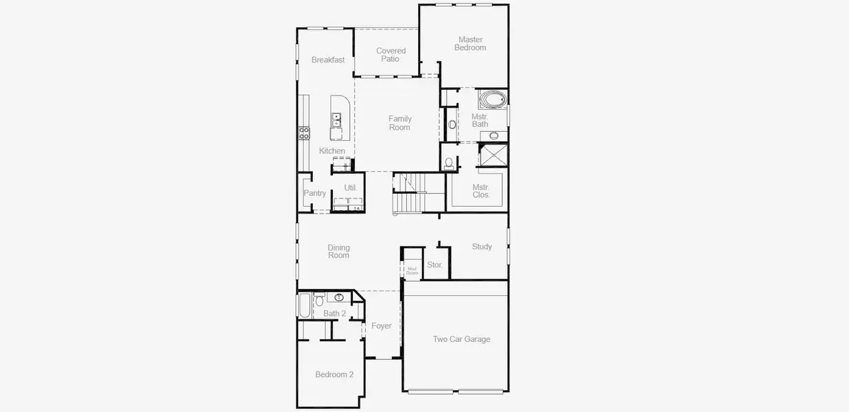 2D floor plan layout for the Goodlow by Coventry Homes in Furst Ranch, Flower Mound, TX (Image 3). 2D floor plan layout for the Goodlow by Coventry Homes in Furst Ranch, Flower Mound, TX (Image 3).