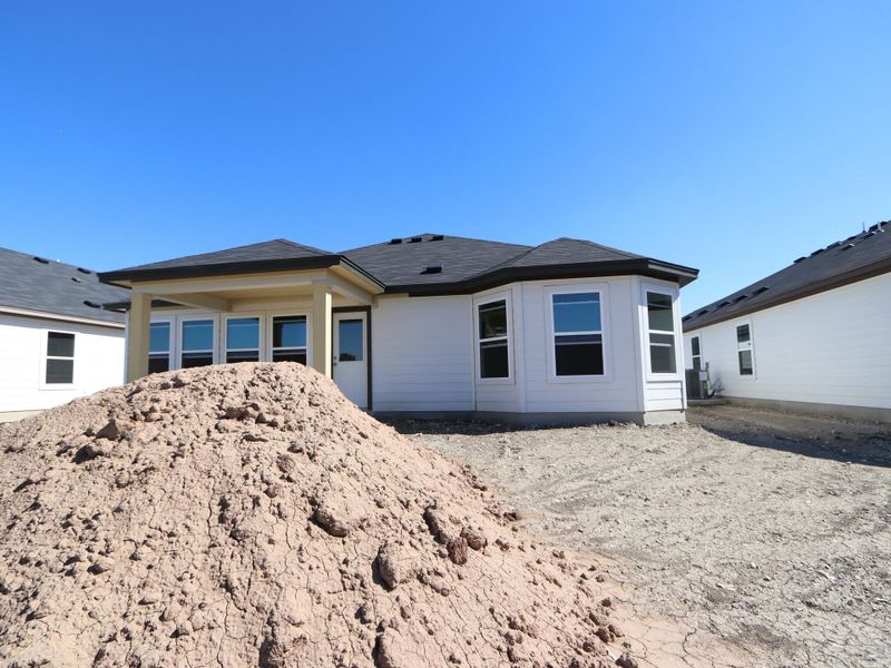 Exterior details and patio area of a home in Marble Creek Crossing, Austin (Image 2). Exterior details and patio area of a home in Marble Creek Crossing, Austin (Image 2).