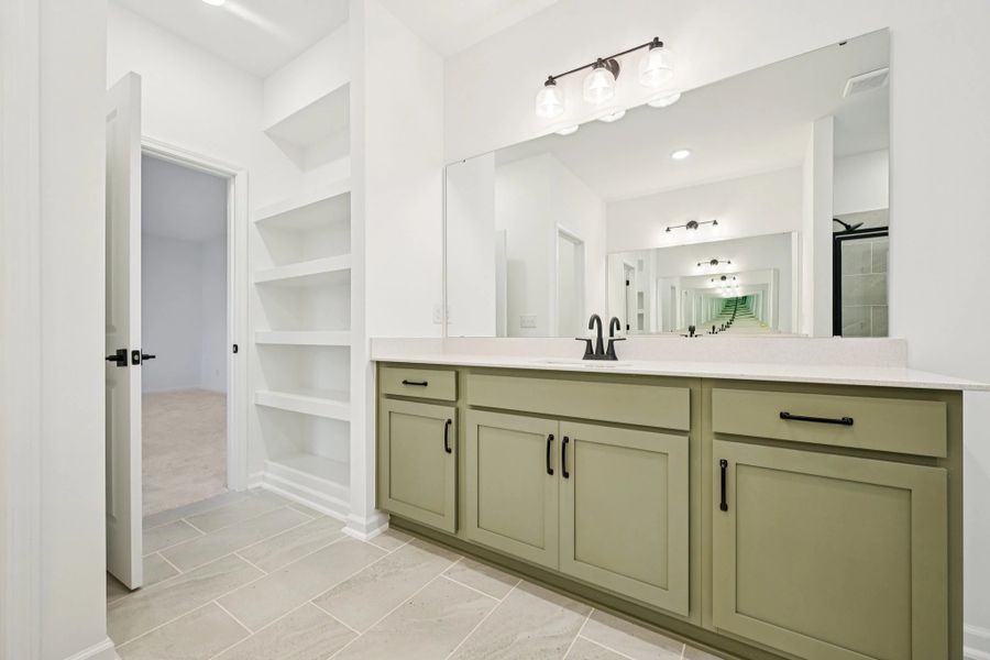 Primary Bath featuring the AW Collection® Rosemary - Organic textures meet bold design.