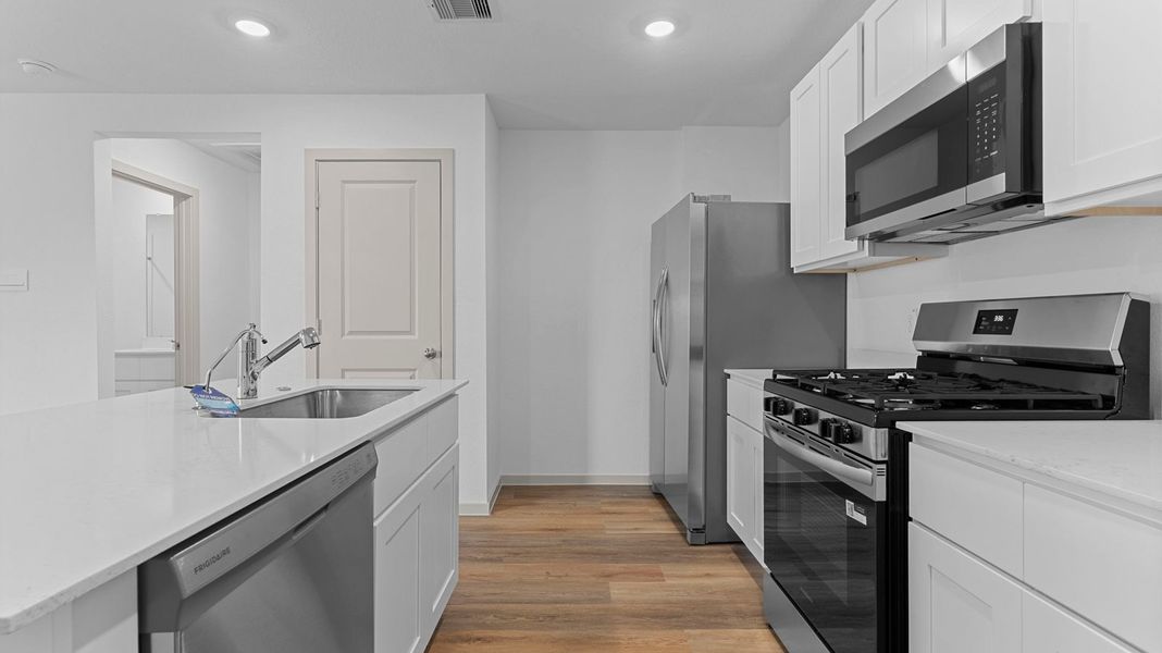 Furnished interior view inside a new home in Watermark, Alvin (Image 4). Furnished interior view inside a new home in Watermark, Alvin (Image 4).