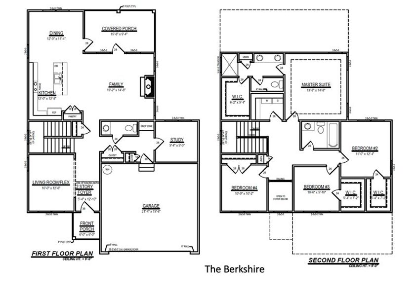 2D floor plan layout for the Berkshire by Fleming Homes in Lassiter Road, Four Oaks, NC (Image 2). 2D floor plan layout for the Berkshire by Fleming Homes in Lassiter Road, Four Oaks, NC (Image 2).
