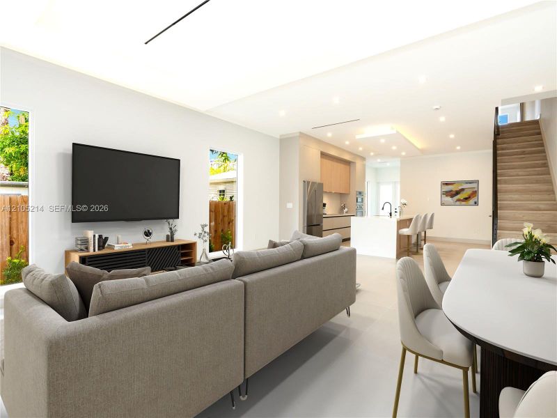 Furnished interior view inside a new home in , Fort Lauderdale (Image 14). Furnished interior view inside a new home in , Fort Lauderdale (Image 14).