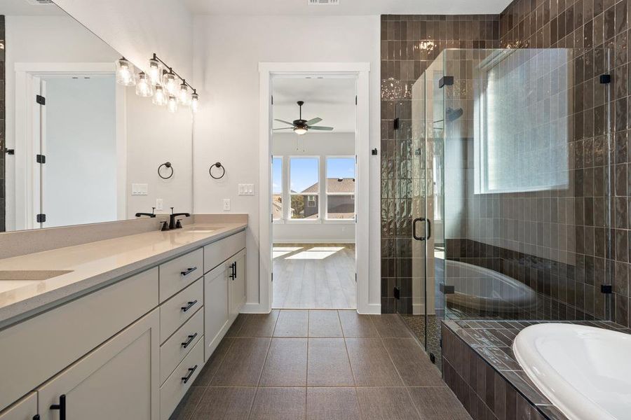 Furnished interior view inside a new home in Lariat, Liberty Hill (Image 14).