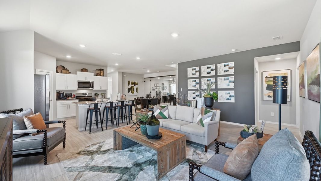 Furnished interior view inside a new home in Lonestar at Liberty Trails, Fort Worth (Image 14).