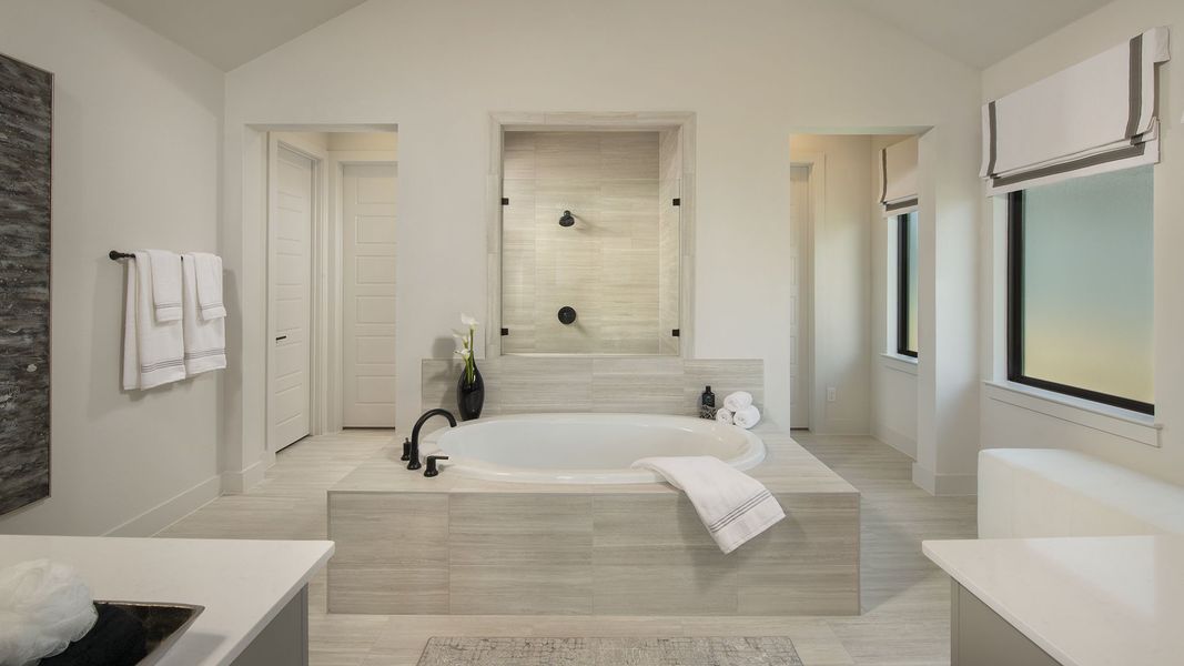 Furnished interior view inside a new home in La Cima, San Marcos (Image 9).